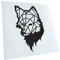 Kiwistar - Autoaufkleber - Polygon Fuchs Figur Tier Art - Mattschwarz - 16x10cm - Heckscheibe Auto Aufkleber wetterfest für Kfz LKW Mofa Truck - Sticker außen selbstklebend Tuning Zubehör für Fenster
