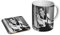 Johnny Cash Live Kaffeetasse und Untersetzer aus Keramik