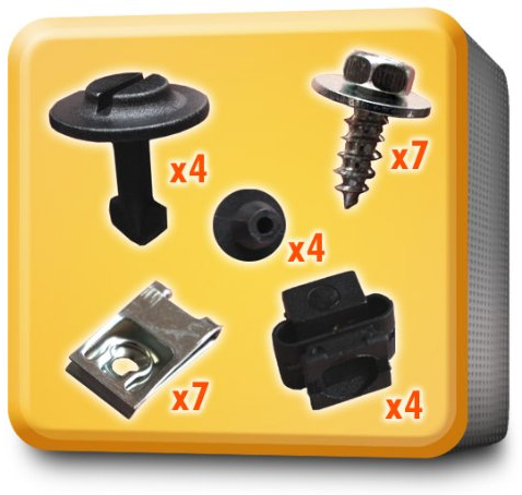 myshopx Set Unterfahrschutz Unterboden Motorschutz Clips Klammer Schrauben Befestigung Einbausatz Plastik Nieten Unterfahrschutz Befestigung Klammern Befestigung Clips C96