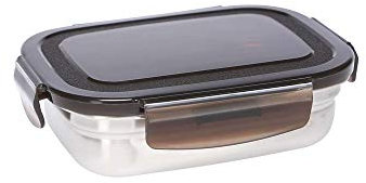 LocknLock Edelstahl Vorratsdose mit Deckel, 320 ml 155 × 120 × 45 mm, BPA-Frei, Spülmaschinengeeignet, Gefriertruhengeeignet bis -20°C, Edelstahl Aufbewahrungsbox mit Deckel