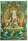 ZenBless Seidenstickerei, tibetische weiße Tara Thangka-Wandbehang, Wandkunst für Heimdekoration, Meditation