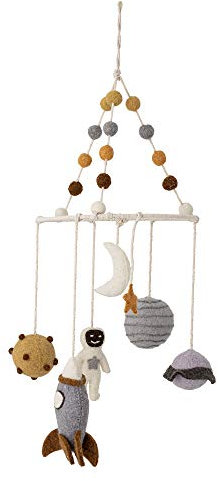Bloomingville Mobile, naturfarben grau braun, Wolle
