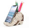 MOKANI Pen Pencil Holder with Cell Phone Stand, Multifunctional Elephant Shaped Desk Decor Organizer, Elephant Gifts for Women, Home Office Cute Desk Accessories