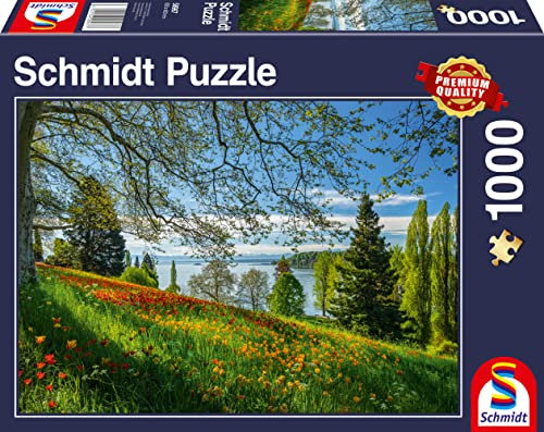 Schmidt Spiele 58967 Frühlingsallee zur Tulpenblüte, Insel Mainau, 1000 Teile Puzzle