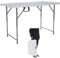 Lakhow Klappbar Campingtisch Höhenverstellbar Picknick BBQ Biertisch rechteckig, leicht, zusammenklappbar-122CM(weiß), 122CZ