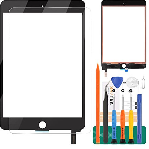 Ersatz-Touchscreen für iPad Mini 4 7.9 2015 A1538 A1550 Touchscreen Digitizer Glas Scheibe Linse Matrix Reparaturteile Kit (kein LCD) (schwarz)