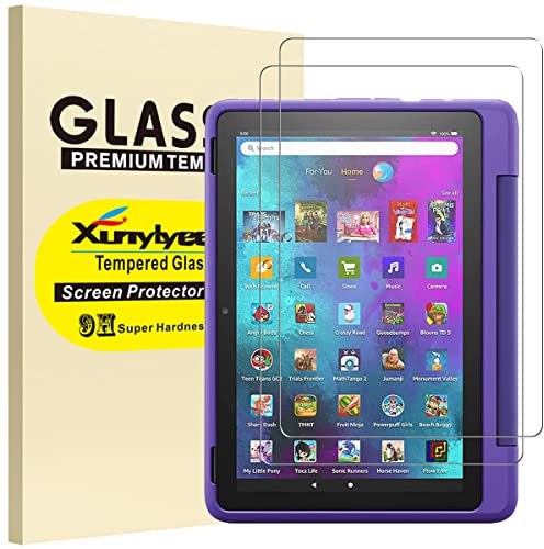 XunyLyee 2 Stück, Kompatibel mit Fire HD 10 Kids Pro 10,1 Zoll Schutzfolie, Panzer Schutz Glas Displayschutz für Fire HD 10/10 Kids (2021/2023 Release 11./ 13. Generation)