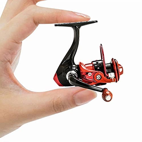 LIZHOUMIL Mini-Spinnrolle, leichte Angelrolle, Übersetzungsverhältnis 4,8:1, robuster Aluminiumrahmen, ultraleichte, leistungsstarke Spinning-Angelrollen für das Fluss- / See- / Meeresangeln 150