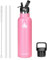 XACIOA Trinkflasche Edelstahl - 500ml, 750ml, 1L, Auslaufsicher Thermoskanne mit Strohhalm, BPA-Frei Auslaufsichere Isolierflasche,doppelwandig Thermosflasche für Sport,Fitness