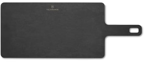 Victorinox Schneidebrett mit Servier-Griff, Handy Serie Cutting Board, 35.6 x, 19 x, 0.5, Klingenschonend, Spülmaschinengeeignet, Schwarz