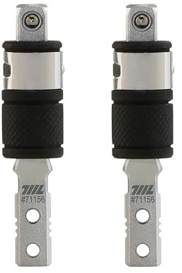 711L 2-in-1-Verlängerung mit flachem Ende, 6,35 mm (1/4 Zoll), Sechskant- und Vierkant-Stecknuss, kompatibel mit Leatherman Multitool-Flachbit-Adapter, 2-Wege-Bit-Treiberverlängerung, 2 Stück