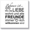 ARTLAND Holzbilder Mini Deko Poster Fotodruck auf Holz mit Spruch 15x15x2 cm zum Hinstellen/Aufhängen Genschenk-Idee Aufsteller Geburstag Hochzeit Valentinstag Muttertag Wo die Liebe wohnt T9IR
