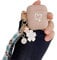 Fycyko Kompatibel mit AirPods Hülle, Airpods 2 hülle und Airpods 1 Case Golden Herz Muster Cover mit Schlüsselanhänger Stoßfeste Schutzhülle für Mädchen Frau-Braun