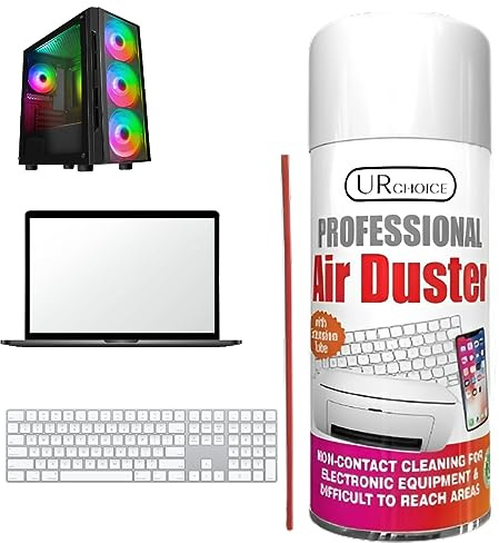 UR CHOICE Compressed Air Duster Spray - 200ml Cleaner for Keyboards, Electronics & Laptops - Efficient Dust Removal with Extension Tube - Pack of 1
