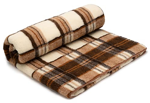 Merino Wolldecke Schurwolle 240x200 cm - Kuscheldecke aus 100% Merino Schafwolle - Groß und Flauschige Decke Wolle - Gewicht 1100g/m2 - Atmungsaktives Material