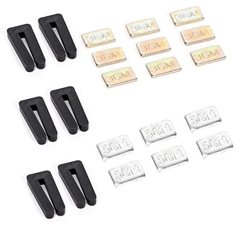 1Set Ceiling Fan Blade Self-Adhesive Weights Balance Kit (9x3GM+6x5GM+6xclips) for Fan Correct Irregular Movements,Reduce Noise