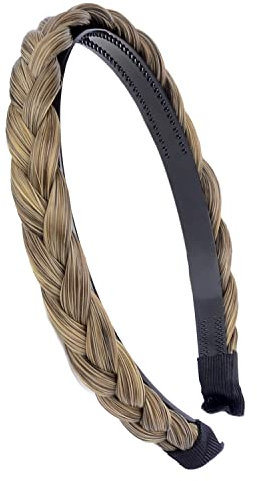 Gledola geflochtenes Stirnband mit Zähnen Zöpfe Haarband mit Zähnen Synthetisches Haar Band geflochtenes Haarband (Dunkelblonde)