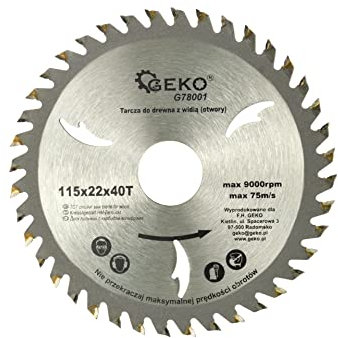 115x22,2 mm Sägeblatt, Kreissägeblatt für Holz mit 40 gekippten TCT-Zähnen