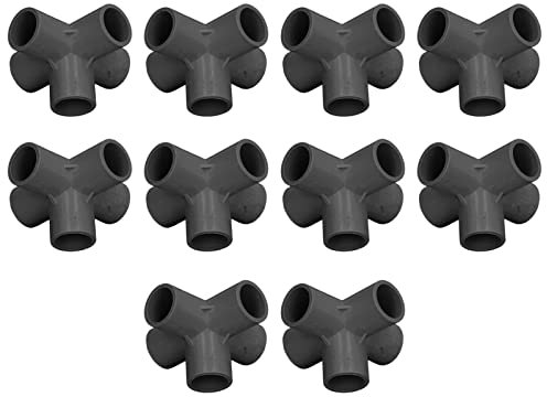 10 Piezas de Accesorios de Tubería de PVC de 20 mm Rigido Conectores de Tubería de 3 Vías de 20 Mm Conector de Tubo de PVC de 5 Vías ángulo Recto Conector de Tubería de Codo