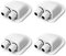 QWORK® 4 Pcs IP68 Solar Cable Entry Gland Waterproof ABS Solar Double Cable Entry Dual Cable Entry Housing for Solar Panels of RV, Caravan and Marine, White