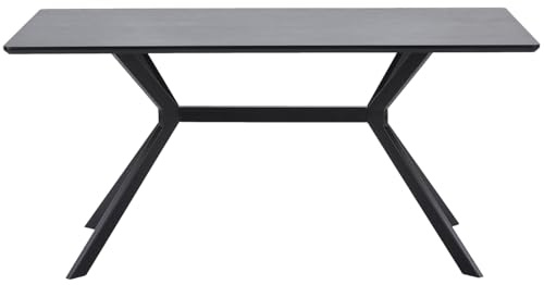 WOOOD Bruno esstisch recchteck MDF schwarz 160x90cm