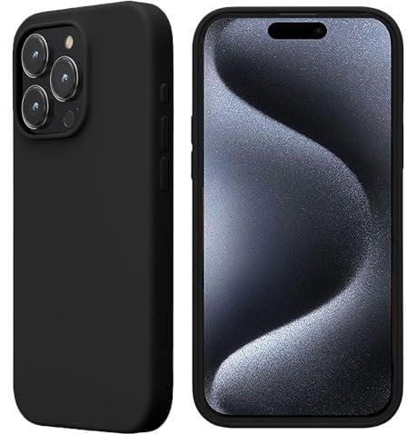 KP TECHNOLOGY Case for iPhone 15 Pro - Thin Soft Silicone Gel Case Cover Case compatible with iPhone 15 Pro (BLACK)