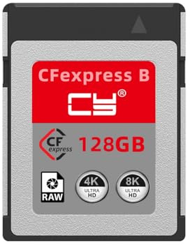 CY CFexpress Typ-B 128 GB Speicherkarte CFE CFB-Adapter kompatibel mit Kamera 8K RAW PCIe-Erweiterung