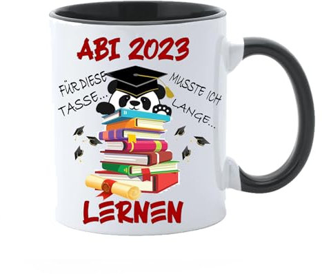 Tasse Abi 2023 mit Spruch… Foto tasse lustig als geschenk. Mit Dein Name. (Weiß)