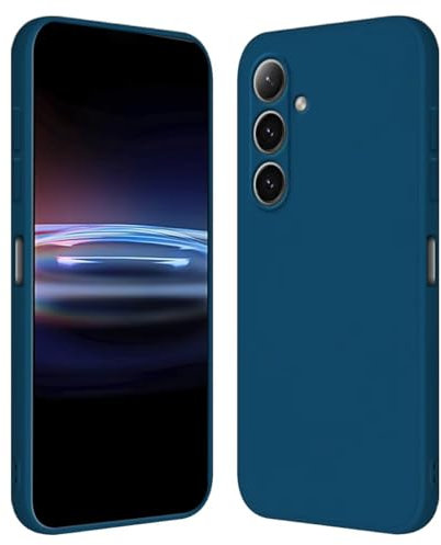RankOne Custodia per Samsung Galaxy A55 5G (6.5 Inches) Cover Morbida in Silicone TPU - Blu zaffiro