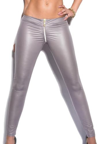 Koucla Party Leggings Wet Look Zipper S/M
