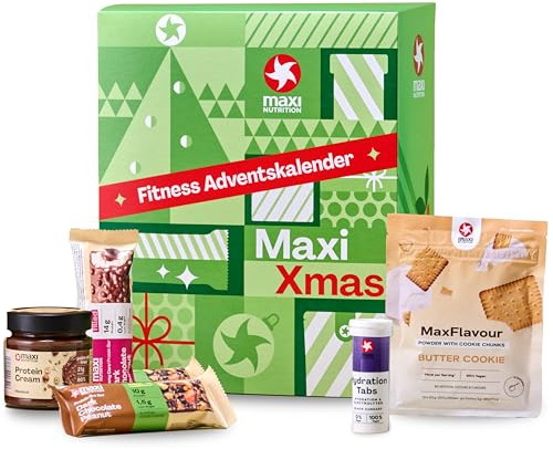 MaxiNutrition Protein Adventskalender 2024 mit 24 leckeren Überraschungen, Geschenkidee für Sportler