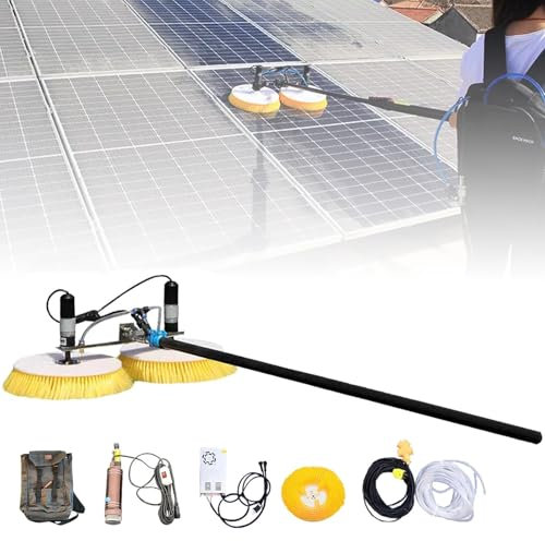 HENGCMM Waschbürste mit Teleskopstie, Solar-photovoltaik-Panel-reinigungsbürste, PV Anlage Reinigung, Wasserbesen mit Teleskopstiel, Teleskop Waschbürste, Wintergarten Reinigungsset,4M/13.1FT