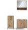 Vicco Badmöbel-Set Eliza, Badezimmerschrank-Set, Viking Oak, 3 Teile, mit Midischrank