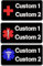 Custom Embroidered Name Patch with Star of Life Medical Emblem, Set of 2 Personalized 2-Line Text Iron-On/Hook-Backed Paramedic Applique Patch