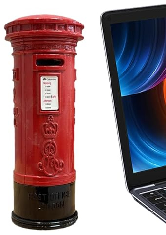 Sparschwein aus rotem Metall, London Money Bank aus Metalllegierung –