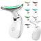 Elektrisches Gesichts-Massagegerät, 7 Farben Anti-Falten-Gerät mit 3 Massage-Modi, Gesichts- und Hals-Massager mit Vibration für Hautstraffung und Geschmeidigkeit (White)