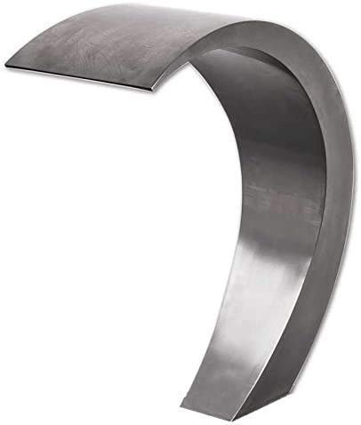 PLMNBQWE Edelstahl-Wasserfallbrunnen, Kaskadenbrunnen für Garten und Schwimmbad, für eingebaute Pools, Wasserfälle, reines Wasserspiel, Springbrunnen für den Außenbereich