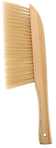 Ipetboom Plastic Bed Brush and Dusting Brush Wooden Handle Single Piece for Home and Clothes Suitable for Bedroom and Sofa Dust Removal