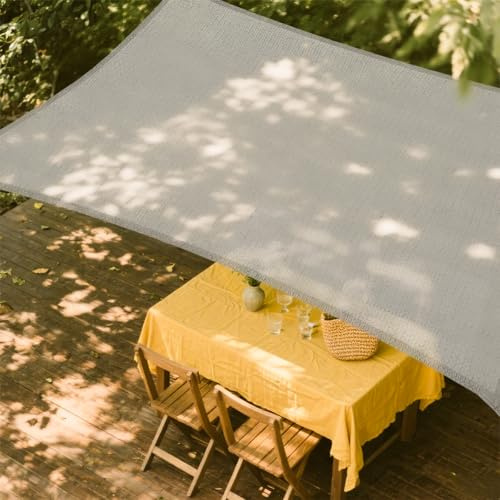 Sonnensegel, Sonnensegel Wasserdich, UV Block Sonnenschutzdach,Rechteckig 3x4m,Draussen Sand Durchlässige Sonnenschutz Terrassenüberdachung, mit UV Schutz für Balkon Garten Terrasse, Grau