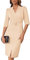 GRACE KARIN 2025 Ladies Summer V Neck Slim Fit Midi Dress Plus Size High Elastic Hip Dress Apricot L