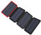 BRENCIL Caricabatterie Solare Power Bank - 27000mAh Solar 22,5W per Cellulare, Portatile a Ricarica Rapida con 4 Pannelli Solari e Torcia Elettrica USB per Telefoni Tablet (Rosso rosa)
