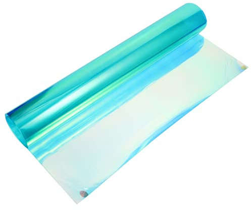 Veemoon PVC Iridescent Film Stoff Für DIY Taschen Dekoration Bunte Schillernde Quiltfolie Grün Zum Basteln Von Accessoires Kleidung Und Mehr