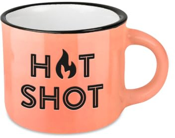 Grafik-Werkstatt Espressotasse vintage| Mini Keramik Becher zum verschenken | 95 ml | Hot Shot