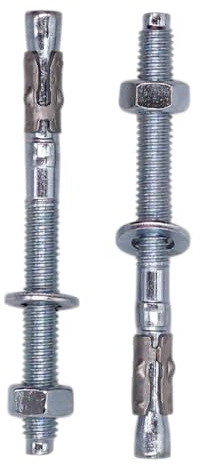 SKIR'CO Ancoraggi a cuneo zincati M6 x 95 mm, tasselli in metallo, bullone di ancoraggio, bulloni di espansione per muratura e calcestruzzo (6 pezzi)