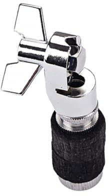 AKOOSY Hi Hat Kupplung Metall Schwarz Silber Schlagzeugzubehör mit Automatikfunktion