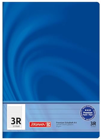 BRUNNEN Schulheft DIN A4, 32 Blatt, FSC Vivendi (Lineatur 3R, liniert)