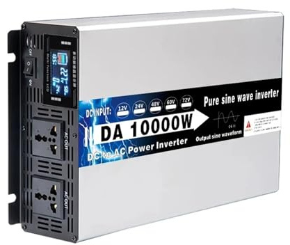 Onduleur Convertisseur Fréquence À Onde Sinusoïdale 8000 W 10000 W 12000 W DC 12 V 24 V 48 V vers AC 220 V 230 V 110 V Transformateur Batterie Solaire Transformateur(48V,220V(50HZ),10000W)