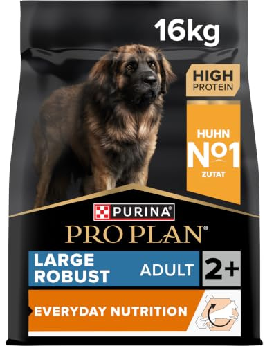 Purina Pro Plan Large Robust Adult, Hundefutter trocken, Reich an Huhn, für große Hunde, 1er Pack (1 x 16kg)
