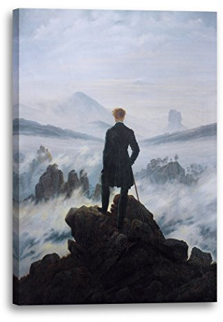 Printed Paintings Leinwand (60x80cm): Caspar David Friedrich - Wanderer über dem Nebelmeer