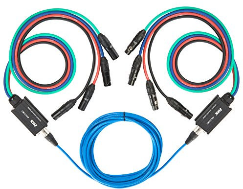 LyxPro 4 Channel XLR Cable Snake AES & DMX â‚¬â€œ Connect 4-channle XLR to 150' Single Ethercon Cat6 Cable